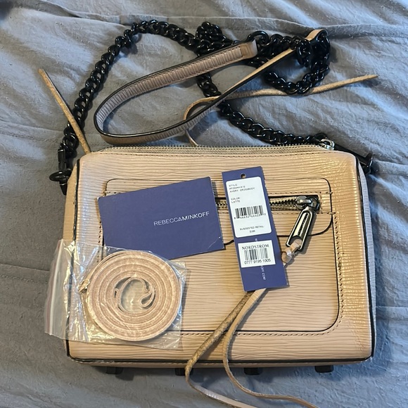 Rebecca Minkoff RARE Taupe and Black Chain Crossbody - tags inside - Picture 2 of 7